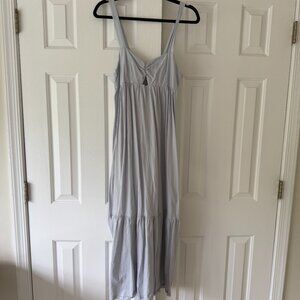 Zara Light Blue Flowy Maxi Dress, size L